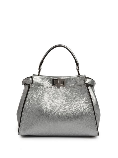 fendi peekaboo silver|fendi peekaboo second hand.